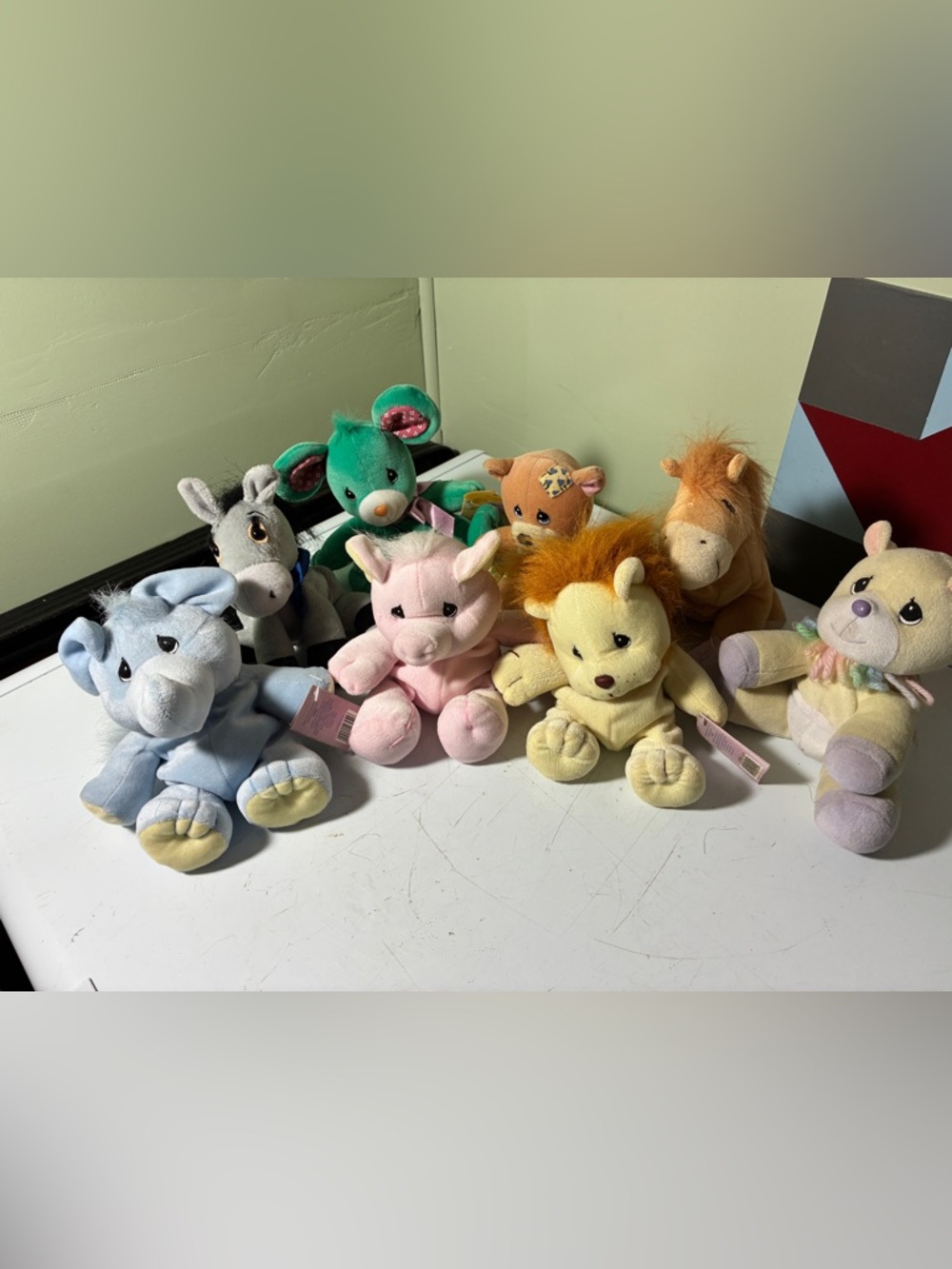 8 Precious Moments Plush Animal Assortment - Soft Pastel Plush Toys (Multi-Color